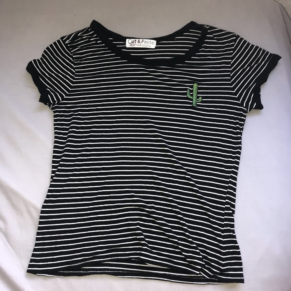 striped crop top with cactus 🌵